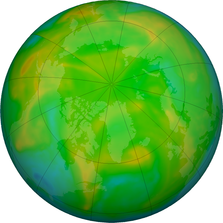 Arctic ozone map for 08 June 2020